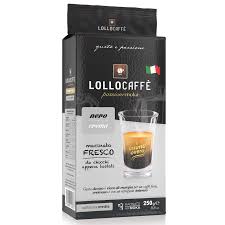 Macinato fresco caffè lollo miscela nera da 250gr